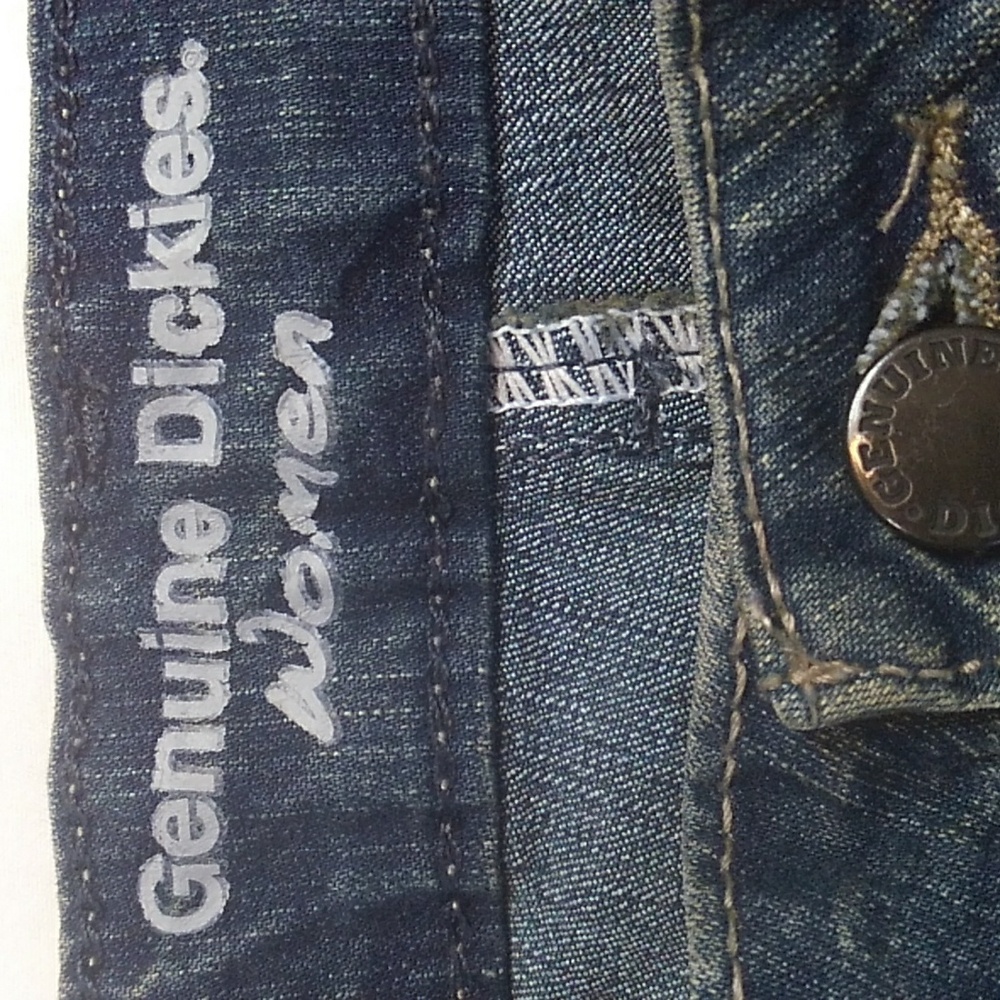 Women Genuine Dickies Relaxed Plus Size Stretch Denim Shorts Sz 18 - Picture 5 of 8